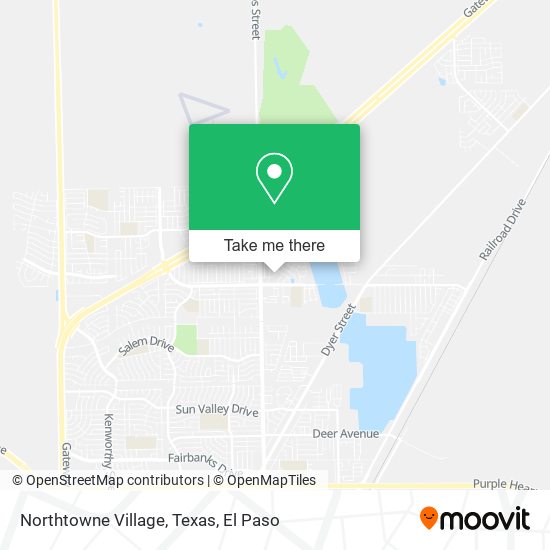 Northtowne Village, Texas map