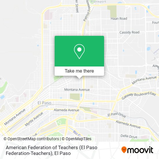 Mapa de American Federation of Teachers (El Paso Federation-Teachers)