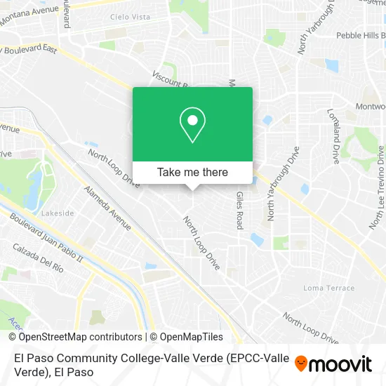 El Paso Community College-Valle Verde (EPCC-Valle Verde) map