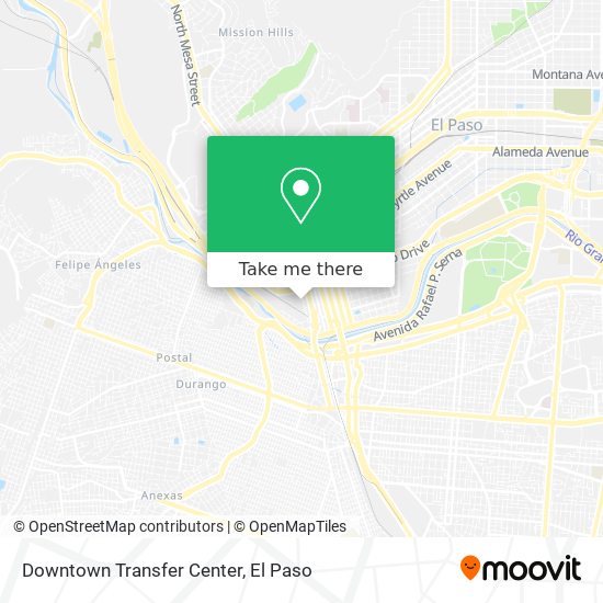 Downtown Transfer Center map