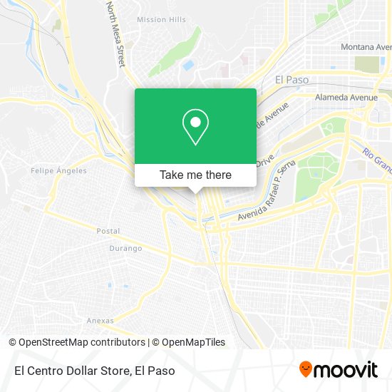 El Centro Dollar Store map