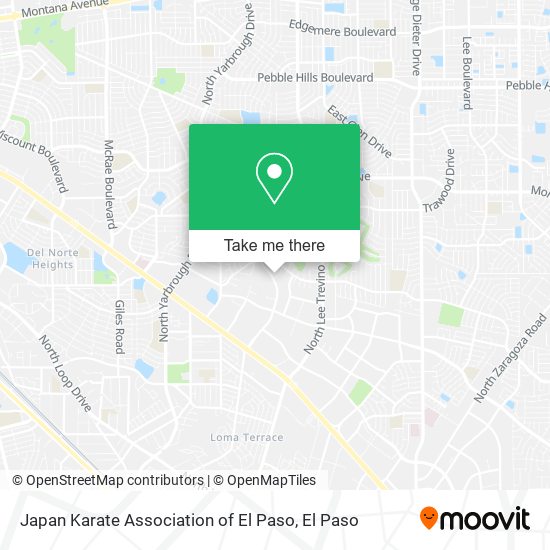 Japan Karate Association of El Paso map