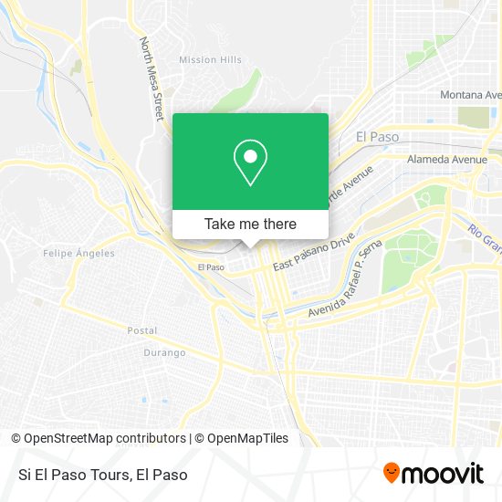 Si El Paso Tours map