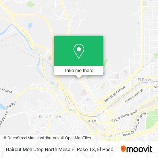 Mapa de Haircut Men Utep North Mesa El Paso TX