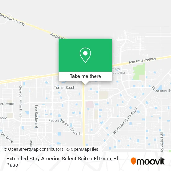 Extended Stay America Select Suites El Paso map
