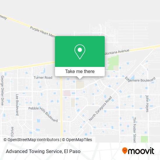 Advanced Towing Service map
