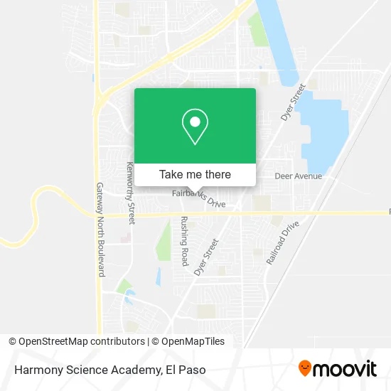 Mapa de Harmony Science Academy