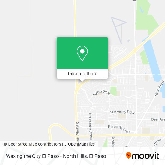 Waxing the City El Paso - North Hills map