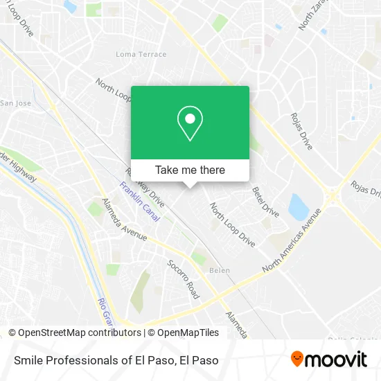 Smile Professionals of El Paso map