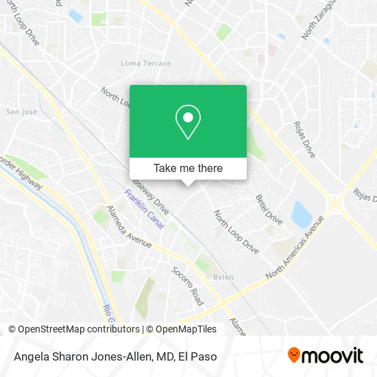 Angela Sharon Jones-Allen, MD map
