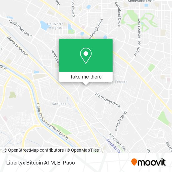 Mapa de Libertyx Bitcoin ATM