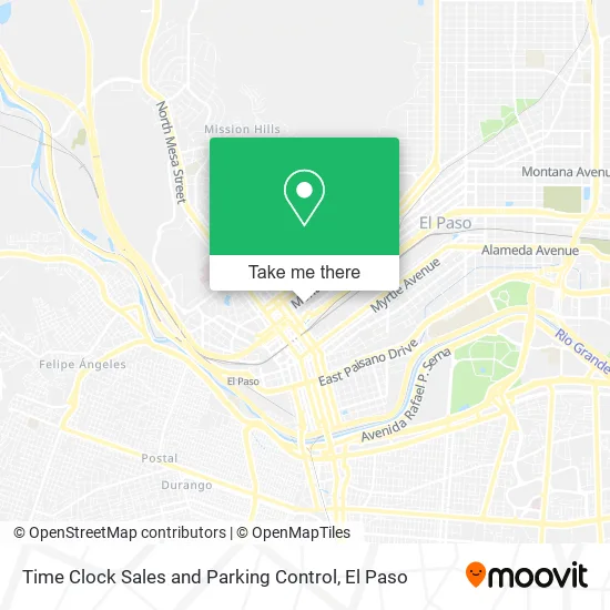 Time Clock Sales and Parking Control map
