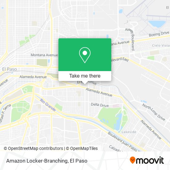 Mapa de Amazon Locker-Branching