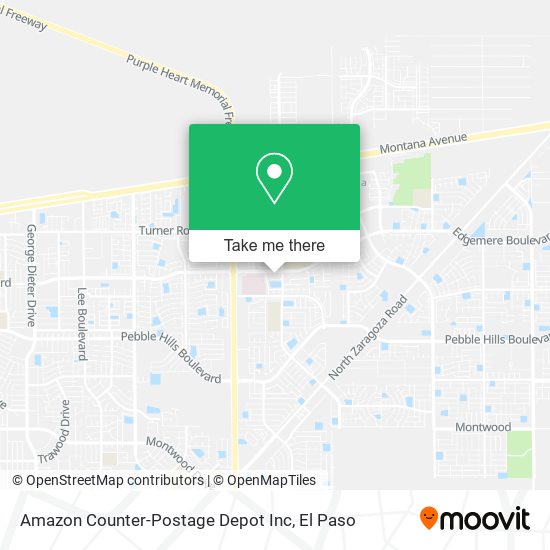 Amazon Counter-Postage Depot Inc map