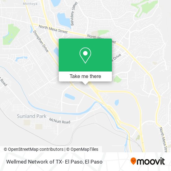Mapa de Wellmed Network of TX- El Paso
