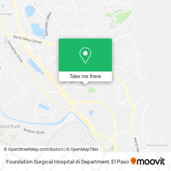 Foundation Surgical Hospital-di Department map