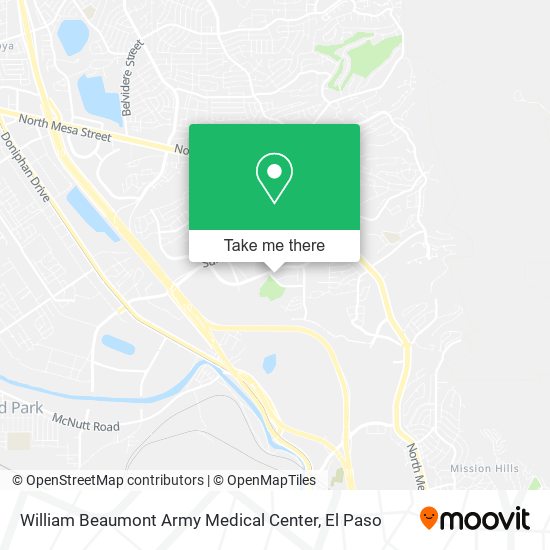 William Beaumont Army Medical Center map