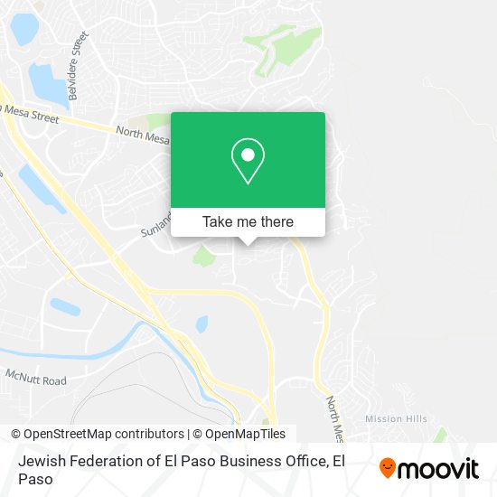 Jewish Federation of El Paso Business Office map