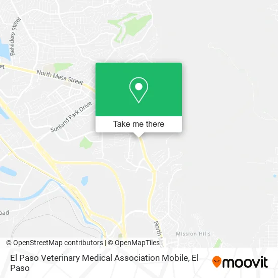 Mapa de El Paso Veterinary Medical Association Mobile
