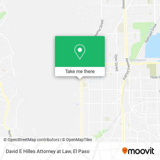David E Hilles Attorney at Law map