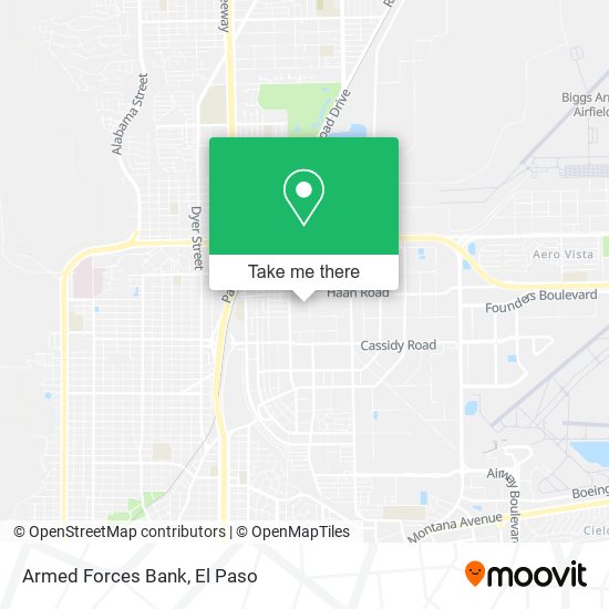 Armed Forces Bank map