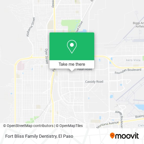 Fort Bliss Family Dentistry map