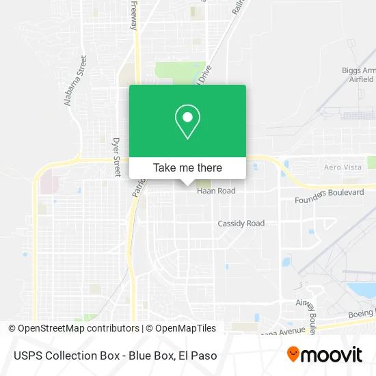 USPS Collection Box - Blue Box map