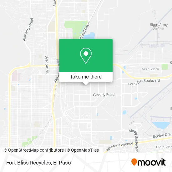Fort Bliss Recycles map