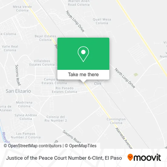 Justice of the Peace Court Number 6-Clint map