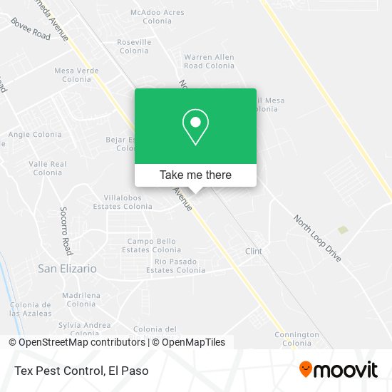 Tex Pest Control map