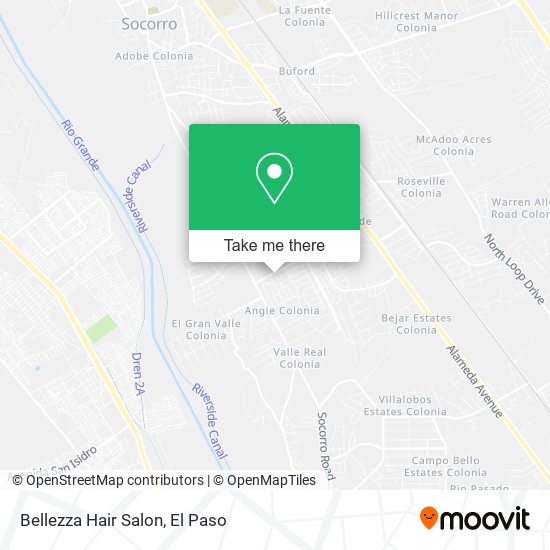 Mapa de Bellezza Hair Salon