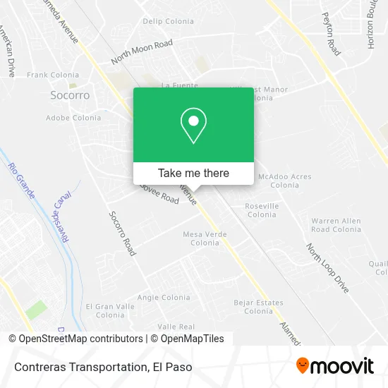 Contreras Transportation map