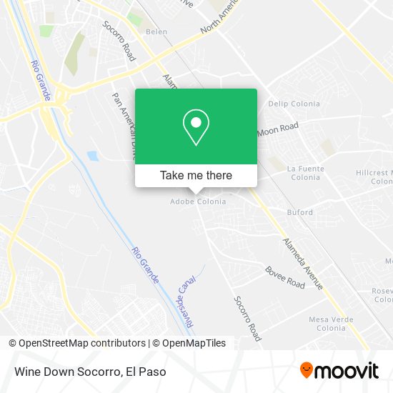 Wine Down Socorro map