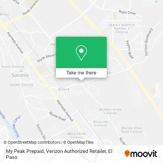 My Peak Prepaid, Verizon Authorized Retailer map