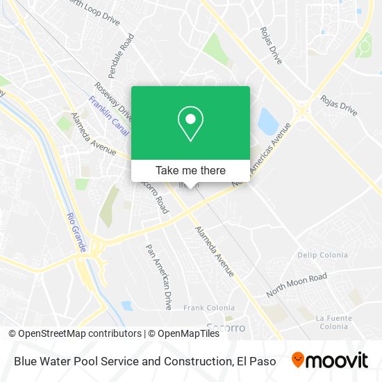 Blue Water Pool Service and Construction map