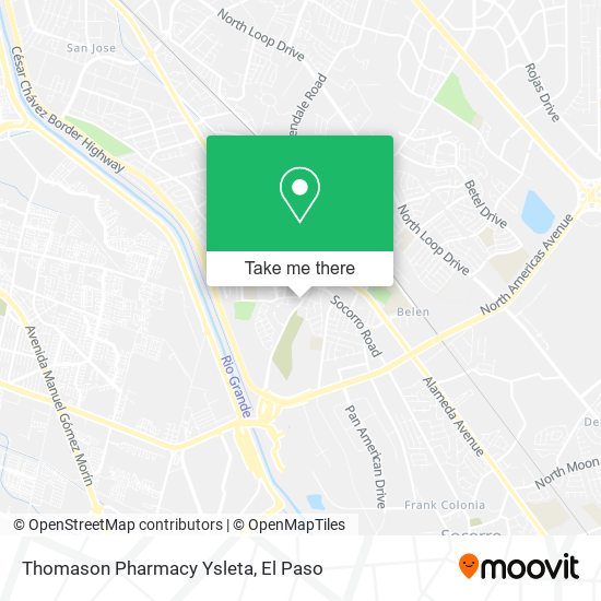 Thomason Pharmacy Ysleta map