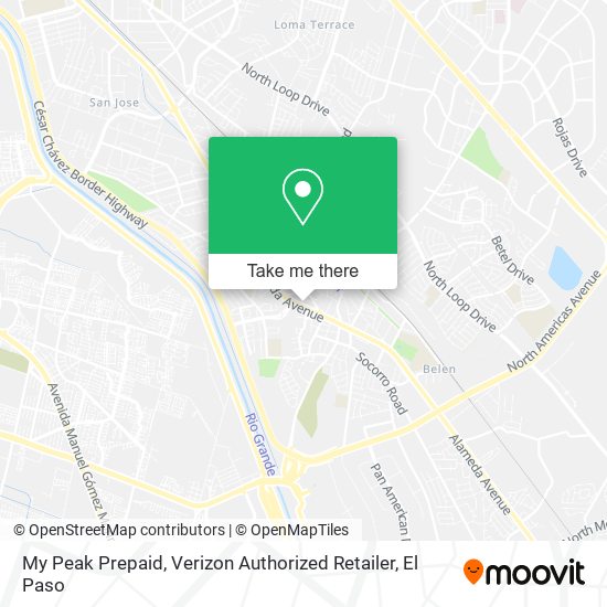 Mapa de My Peak Prepaid, Verizon Authorized Retailer