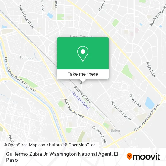 Guillermo Zubia Jr, Washington National Agent map