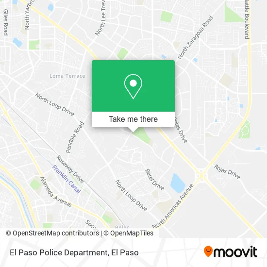 Mapa de El Paso Police Department