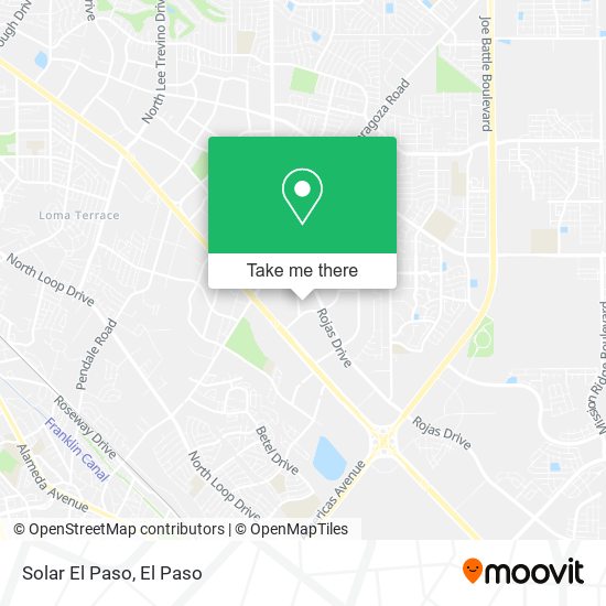 Solar El Paso map