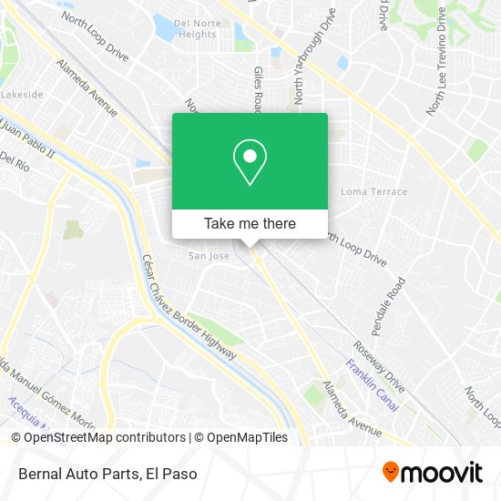 Bernal Auto Parts map