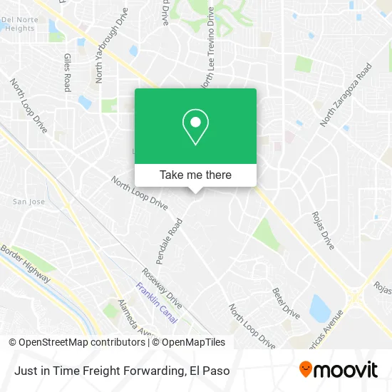 Just in Time Freight Forwarding map