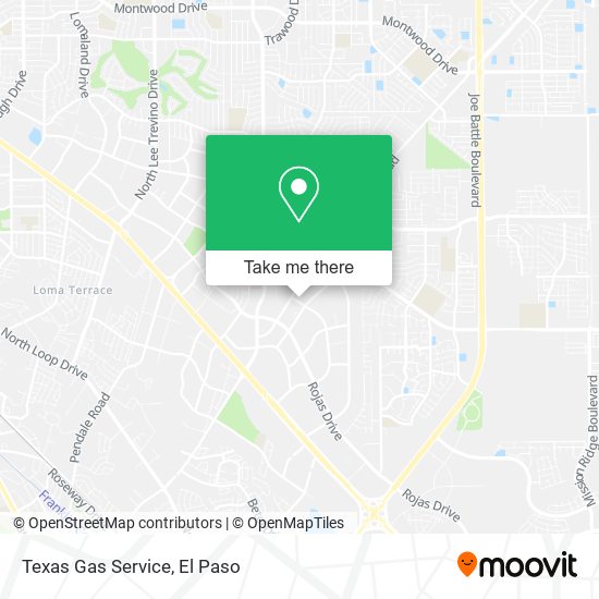 Mapa de Texas Gas Service
