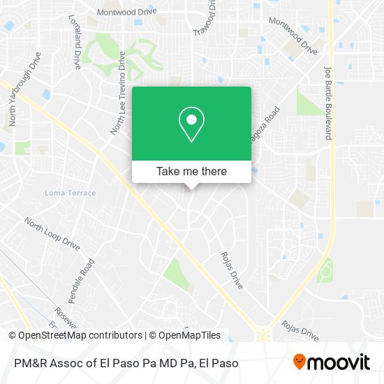 PM&R Assoc of El Paso Pa MD Pa map