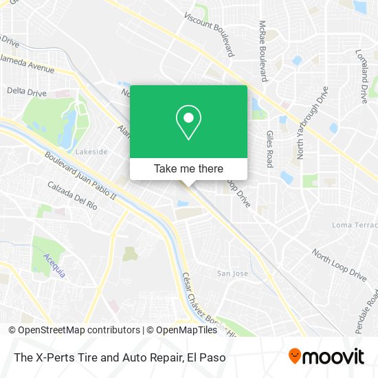 Mapa de The X-Perts Tire and Auto Repair