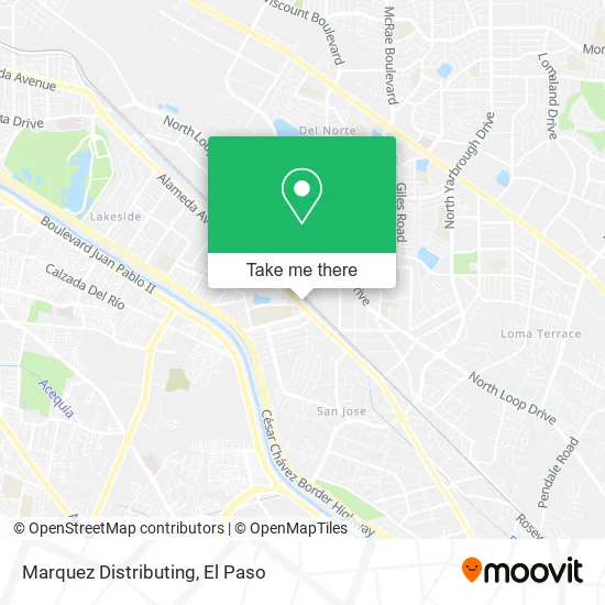 Marquez Distributing map