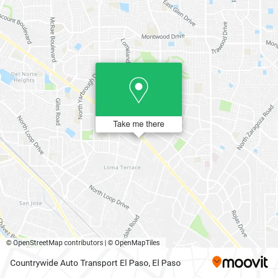 Mapa de Countrywide Auto Transport El Paso