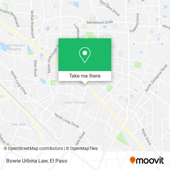 Bowie Urbina Law map