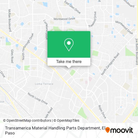 Transamerica Material Handling Parts Department map