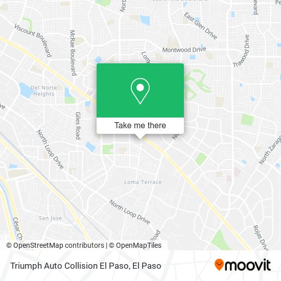 Triumph Auto Collision El Paso map